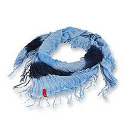 crinkled blue scarf